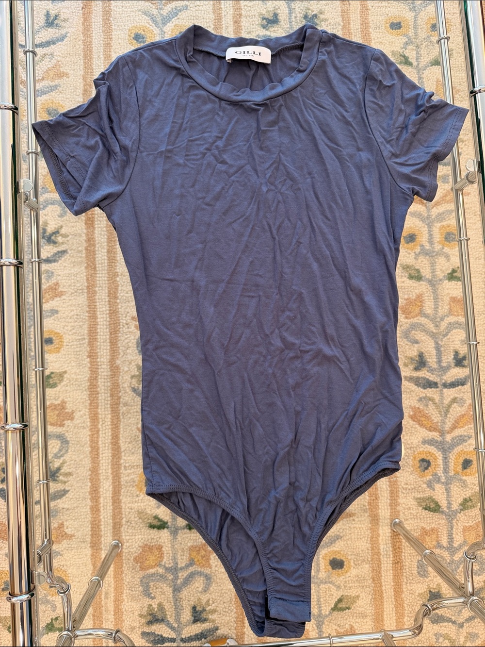 Gilli Slate Blue Short Sleeve Bodysuit New